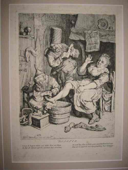 OLD MASTER PRINTS Group of 5 etchings and engravings.